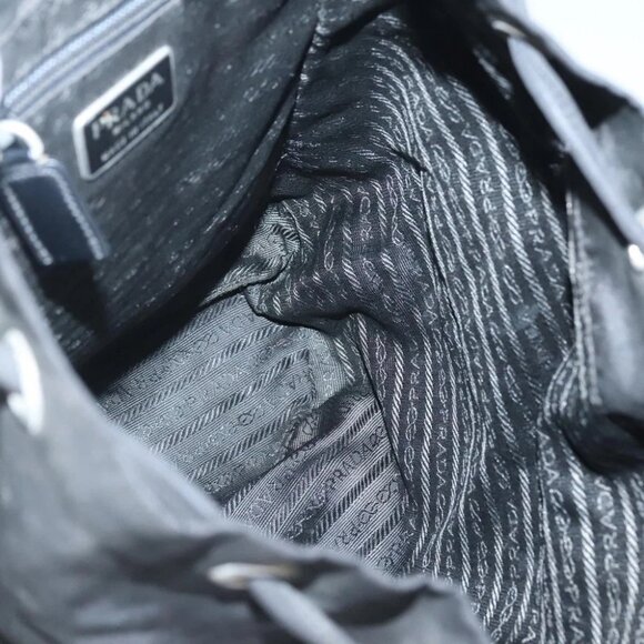 PRADA Backpack Nylon Black Silver Auth - Picture 9 of 16